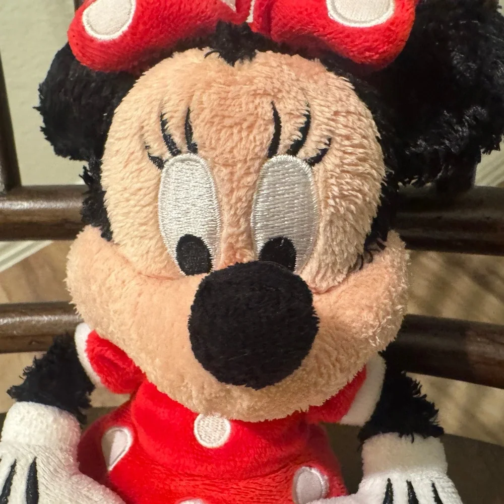 Disney Minnie Mouse Plush Red Polka Dot Dress White Gloves Yellow‎ Shoes Toy